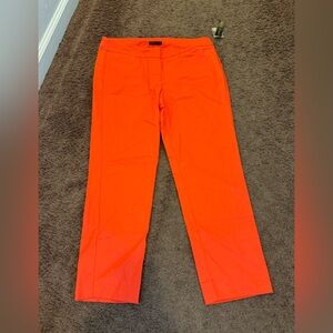 Audrey & Celine Orange Crop High Rise Pants Trousers Chinos Size 8 NEW